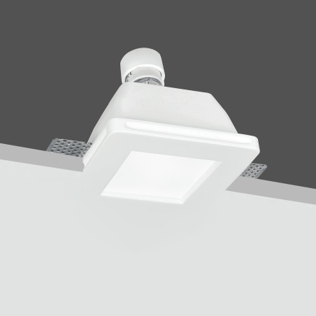 Incasso in gesso verniciabile quadrato GU10