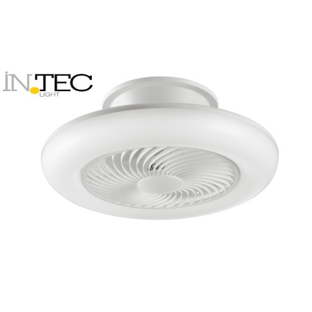 Plafoniera LED con ventilatore in acrilico smart Wi-Fi CCT