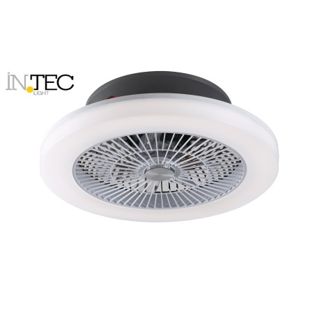 Plafoniera LED con ventilatore in acrilico smart Wi-Fi CCT