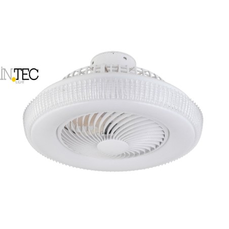 Plafoniera LED con ventilatore effetto cielo stellato smart Wi-Fi CCT