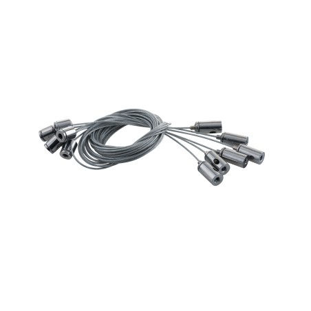 Kit 6 Cavi 150cm In Acciaio Per Sospensione Pannello LED