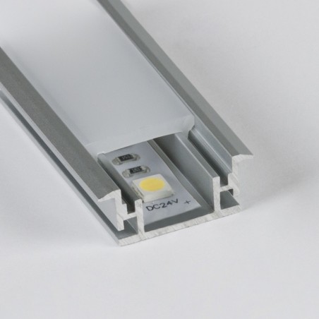 Profilo In Alluminio Incasso Pavimento Alette Per Strip LED 27X11 IP20