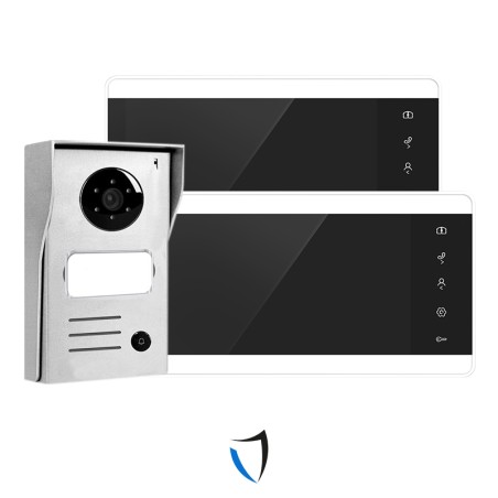 Videocitofono Bifamiliare 2 Fili Con 2 Schermi 7" Touch